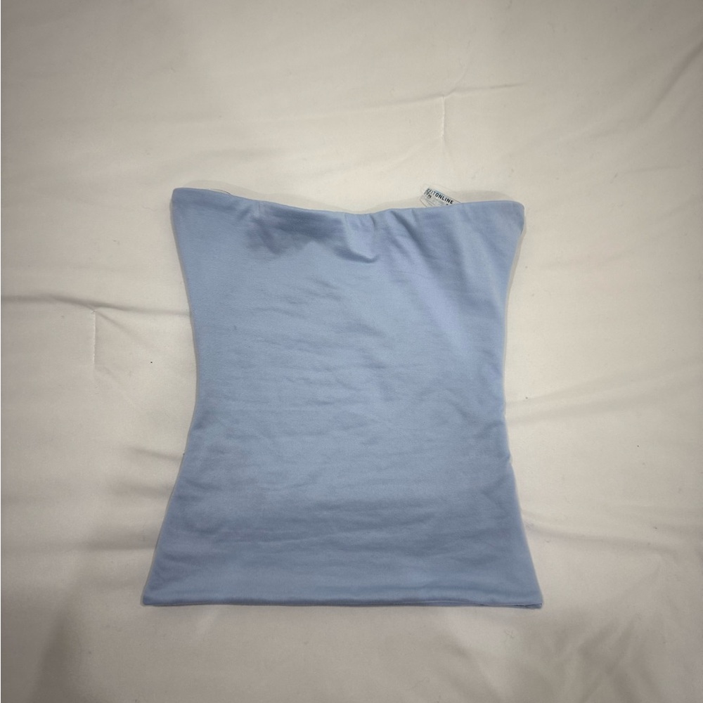 MYOUTFITONLINE BABY BLUE TUBE TOP